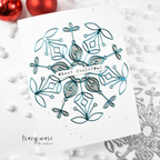 Simon Says Stamp Frozen Fractal Peace Wafer Dies 1743sd Stamptember Tracy Ware Holiday  Card