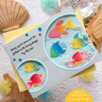 Simon Says Stamp Fun Fish Wafer Dies s1170 Shine On Colorful Fish Shaker Card Keisha Charles