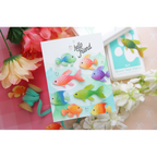 Simon Says Stamp Fun Fish Wafer Dies s1170 Shine On Colorful School of Fish on the Waves Laura Bassen | color-code:ALT01