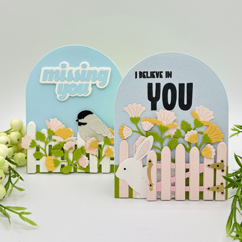 Simon Says Stamp Garden Fence and Gate Wafer Dies Bundle set1201gf In My Heart Picket Fence Cards