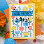 Simon Says Stamp Getting Old Wafer Dies 1449sdc In My Heart Floral Birthday Card