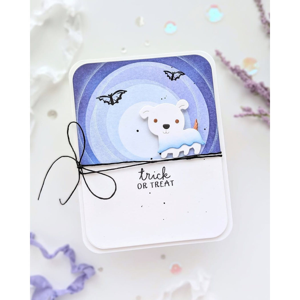 Simon Says Stamp Ghost Dog Wafer Dies s1180 Stamptember Cute Halloween Card Anne Fiene