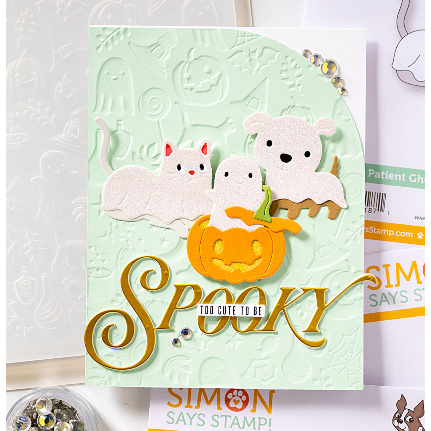 Simon Says Stamp Ghost Dog Wafer Dies s1180 Stamptember Lea Lawson Spooky Card