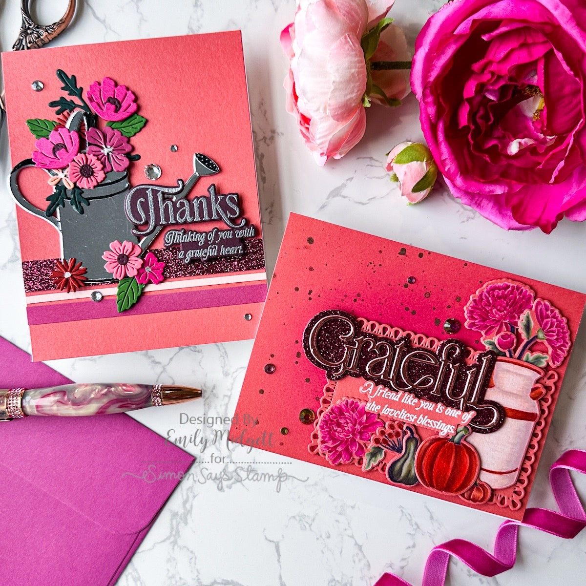 Simon Says Stamp Grateful Moments Suite set1365wa Emily Midgett Thank You Cards | color-code:ALT01