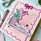 Simon Says Stamp Hand-tied Frame Wafer Dies 1741sd Emily Midgett No-Line Coloring Floral Birthday Card