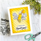 Simon Says Stamp Happy Bee Day Wafer Dies 1015sdc Shine On Barb Engler Yellow Card