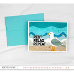 Simon Says Stamp Happy Seagull Wafer Dies s1173 Shine On Summertime Seagull Card Heather Ruwe