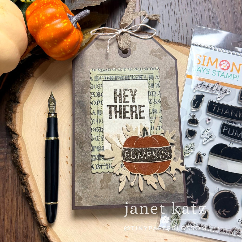 Simon Says Stamp Harvest Blessings Wafer Dies 1688sdc Stamptember Janet Katz Autumn Hello Tag