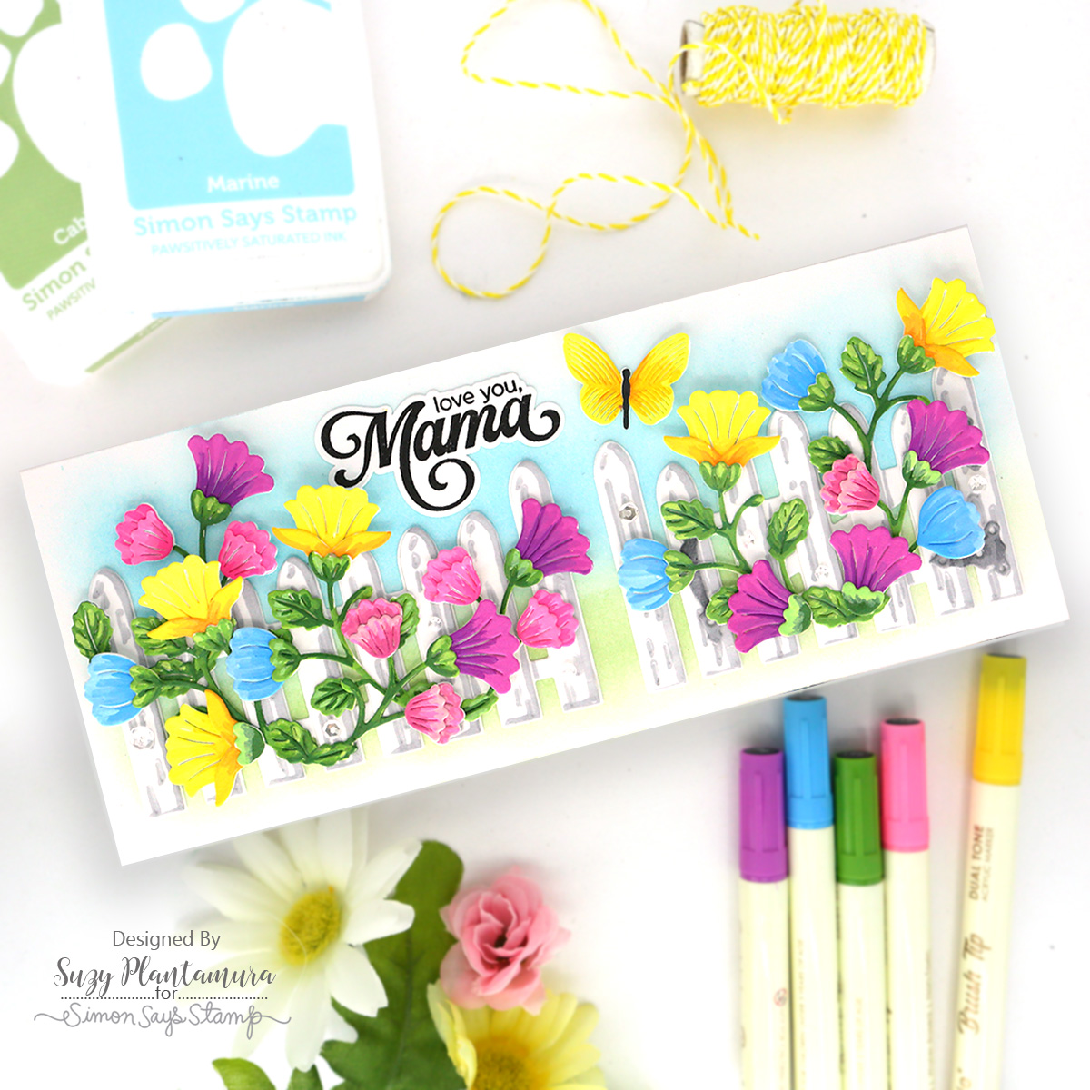 Simon Says Stamp Honeybell Floral Wafer Dies s1141 In My Heart Mother's Day Card Suzy Plantamura | color-code:ALT06