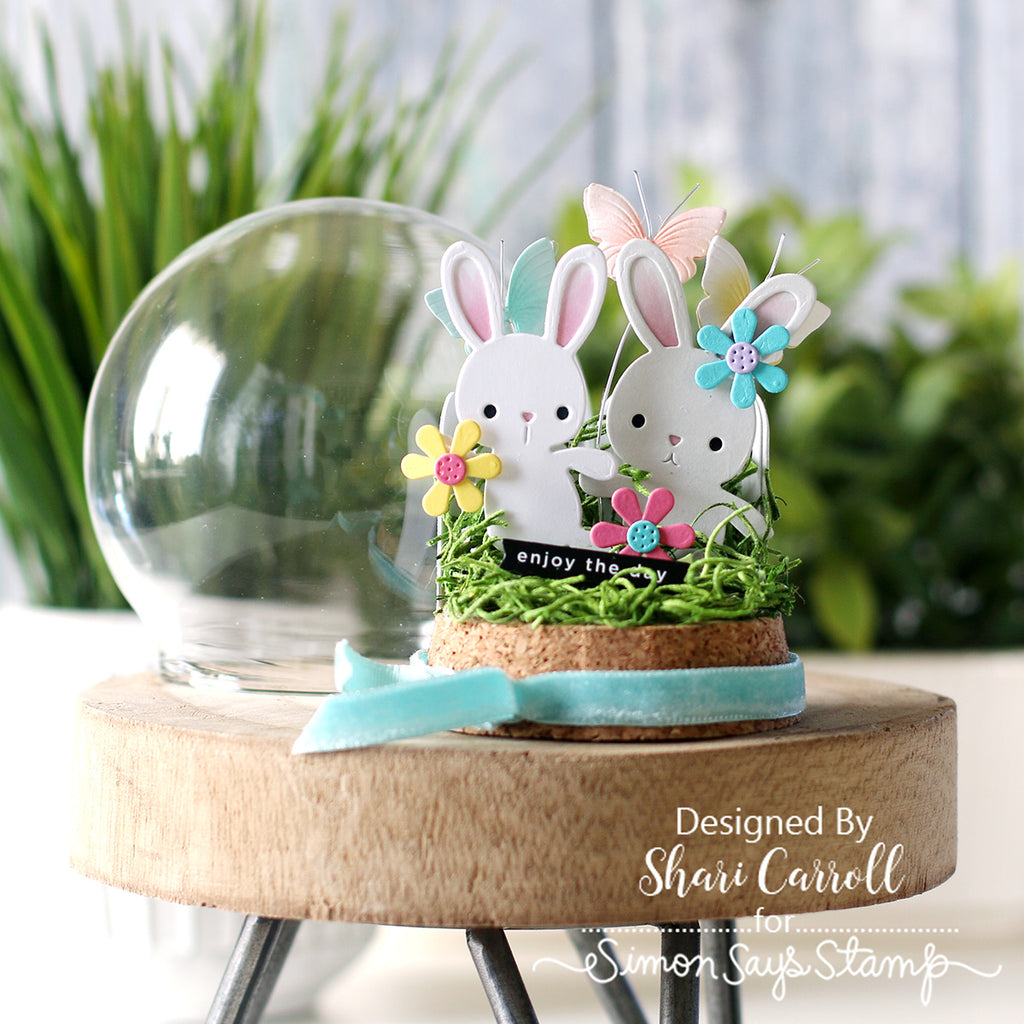 Simon Says Stamp In My Heart Collection I Want It All Stand Alone Dies set1209sa Balloon Bunny