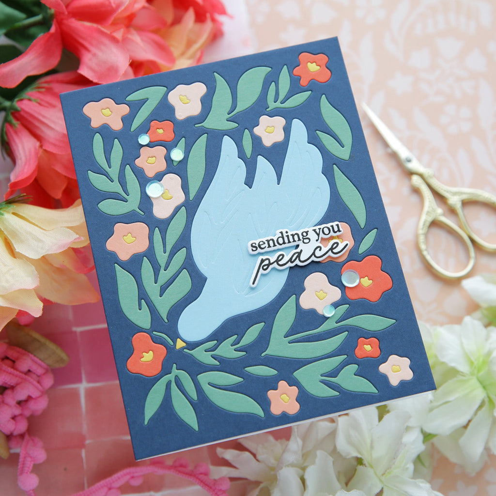 Simon Says Stamp In My Heart Collection I Want It All Stand Alone Dies set1209sa Floral Birdscape