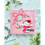 Simon Says Stamp Joyful Snowman Wafer Dies s1216 Sending Cheer Savannah O'Gwynn Cute Pink Square Snowy Christmas Card