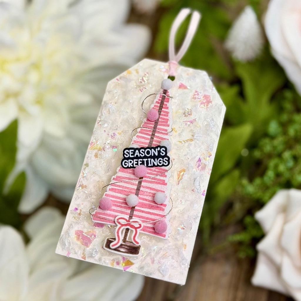 Simon Says Stamp Layering Christmas Trees Wafer Dies 1640sdc Stamptember Joe Sysavath Pink Christmas Tag