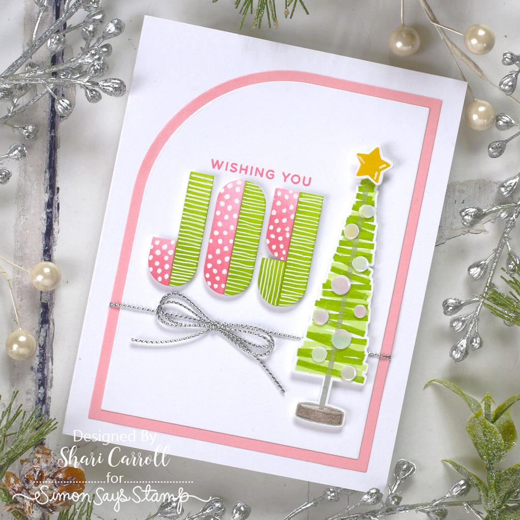 Simon Says Stamp Layering Christmas Trees Wafer Dies 1640sdc Stamptember Shari Carroll Christmas Card