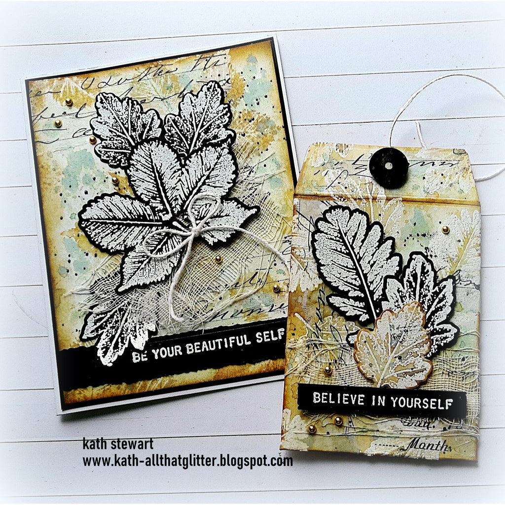 Simon Says Stamp Leaf Prints 2 Wafer Dies 450sss Kath Stewart Encouragement Duo  | color-code:ALT05