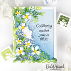 Simon Says Stamp Leafdance Flowers and Frame Wafer Dies s1129 Every Happiness Rachel Alvarado Another Year to Bloom Card