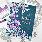 Simon Says Stamp Leafdance Flowers and Frame Wafer Dies s1129 Every Happiness Tracy Ware Take Care Card