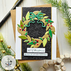 Simon Says Stamp Leafy Wreath Wafer Dies 1712sdc Sending Cheer Meg Brooks Holiday Card