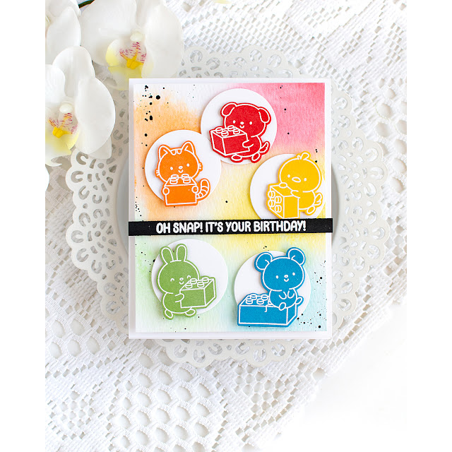 Simon Says Stamp Let's Connect Wafer Dies 1284sdc In My Heart Birthday Card Heather Hoffman | color-code:ALT06