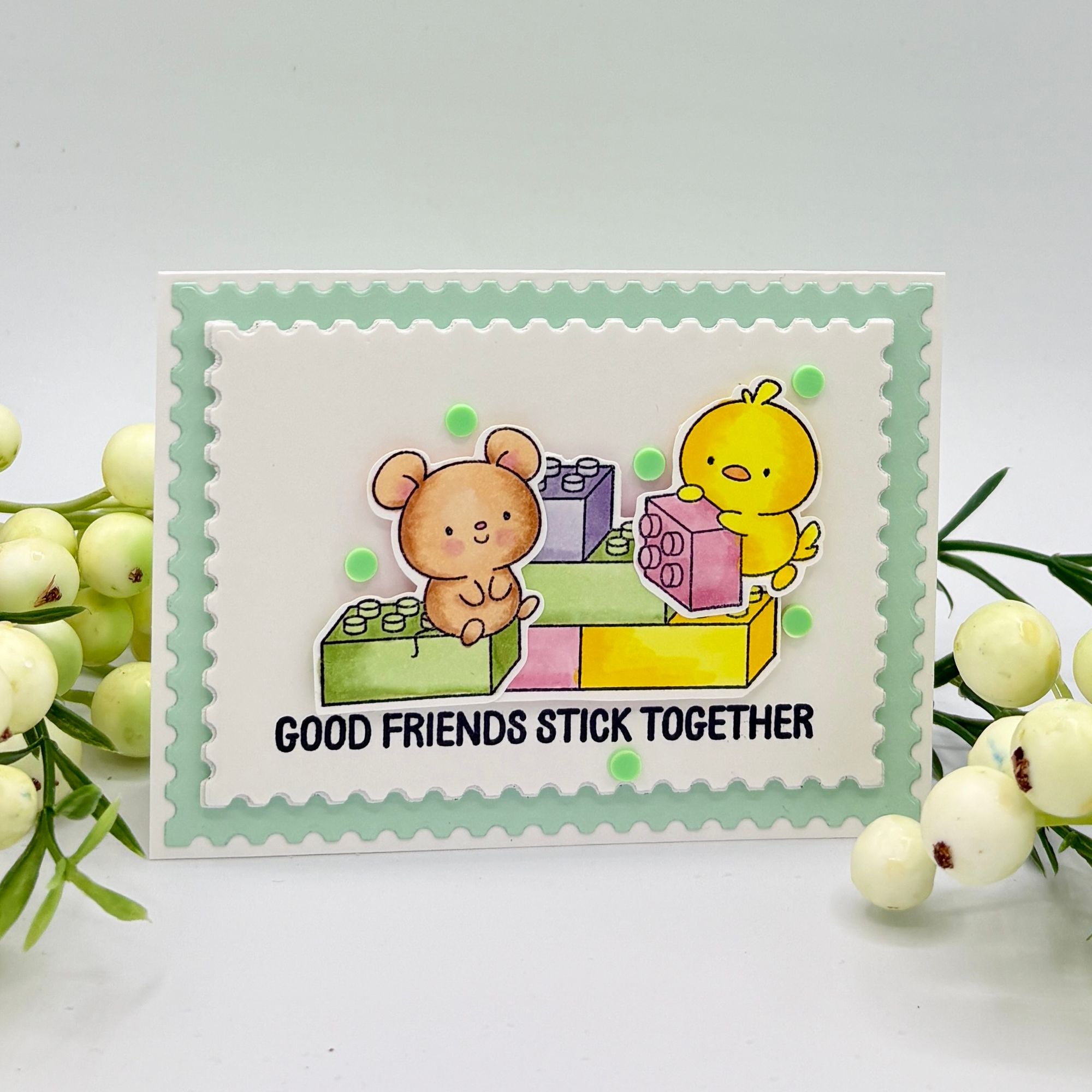 Simon Says Stamp Let's Connect Wafer Dies 1284sdc In My Heart Friend Card | color-code:ALT03