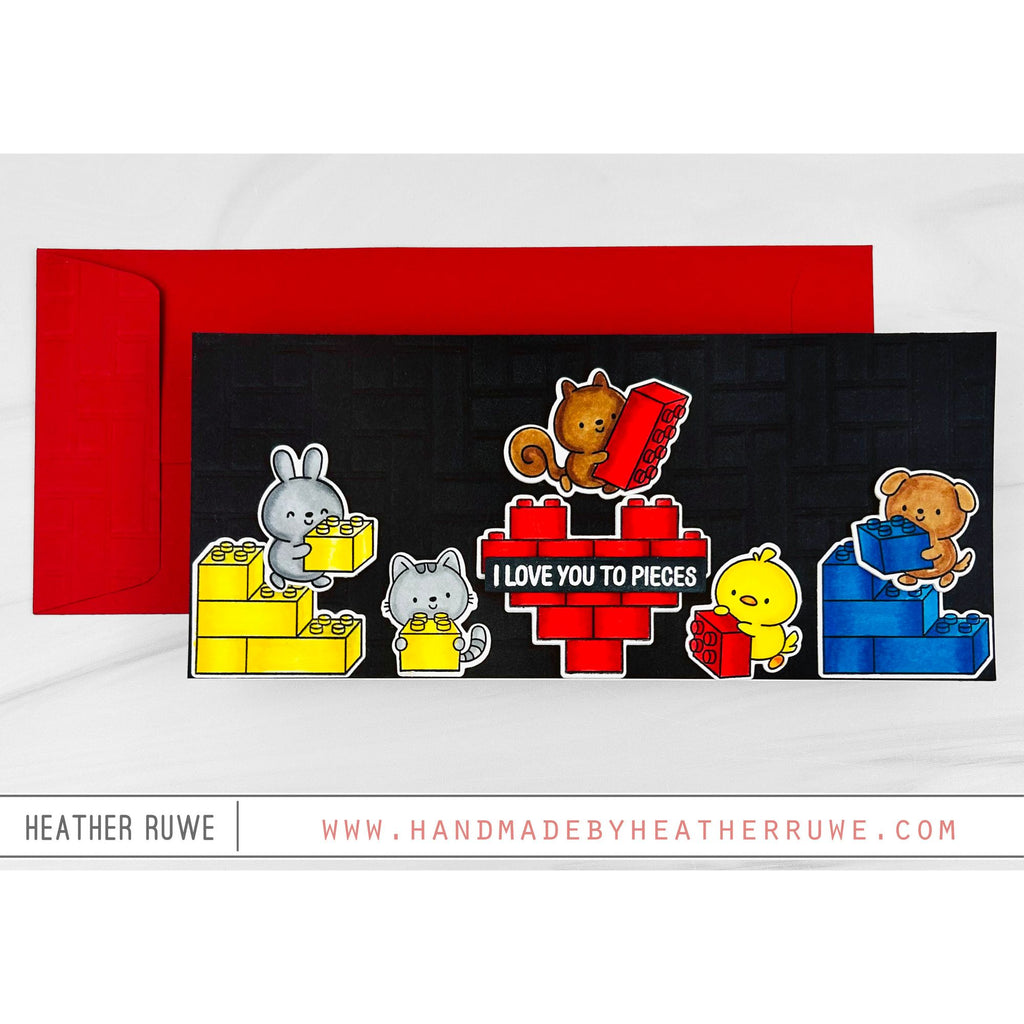 Simon Says Stamp Let's Connect Wafer Dies 1284sdc In My Heart Love You to Pieces Horizontal Card | color-code:ALT01