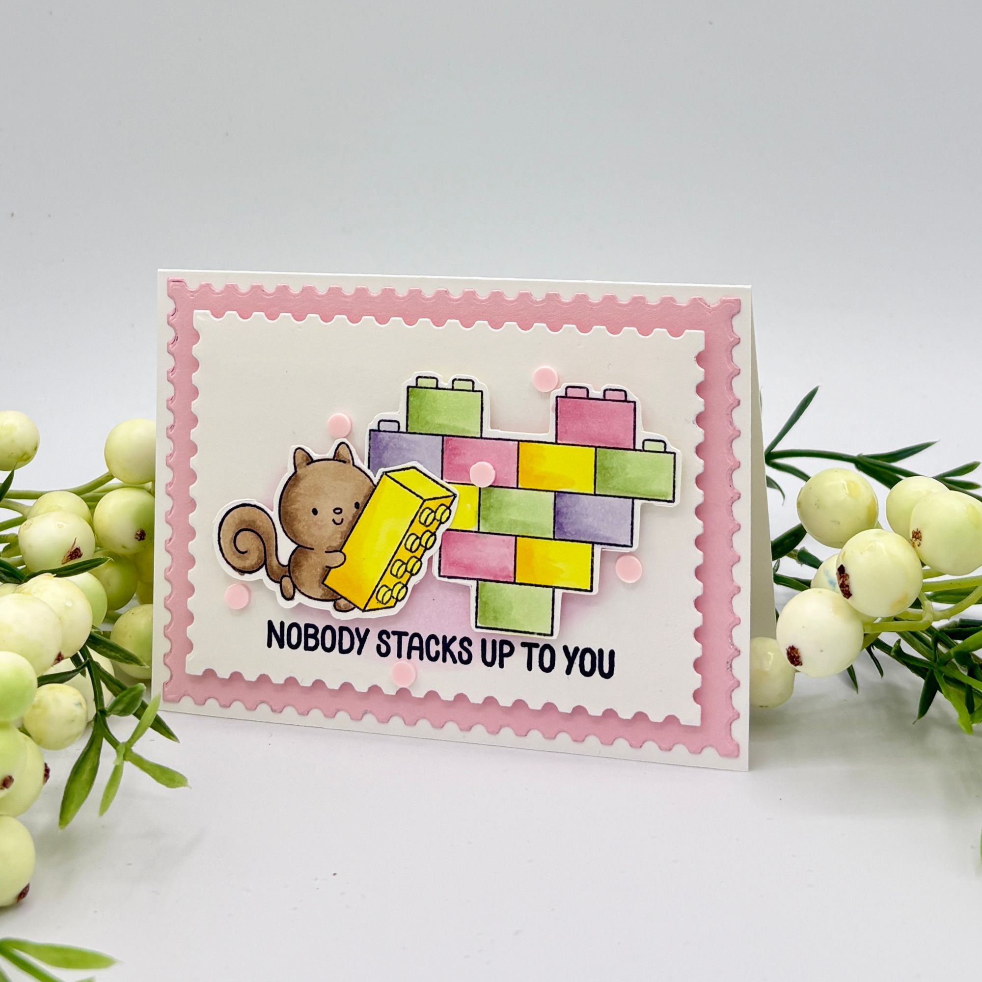 Simon Says Stamp Let's Connect Wafer Dies 1284sdc In My Heart Nobody Stacks Up to You Card | color-code:ALT02