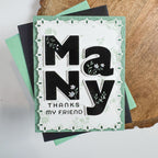 Simon Says Stamp Lettered Many Thanks Wafer Dies 1595sdc Shine On Thanks My Friend Card Kristin Sluhan
