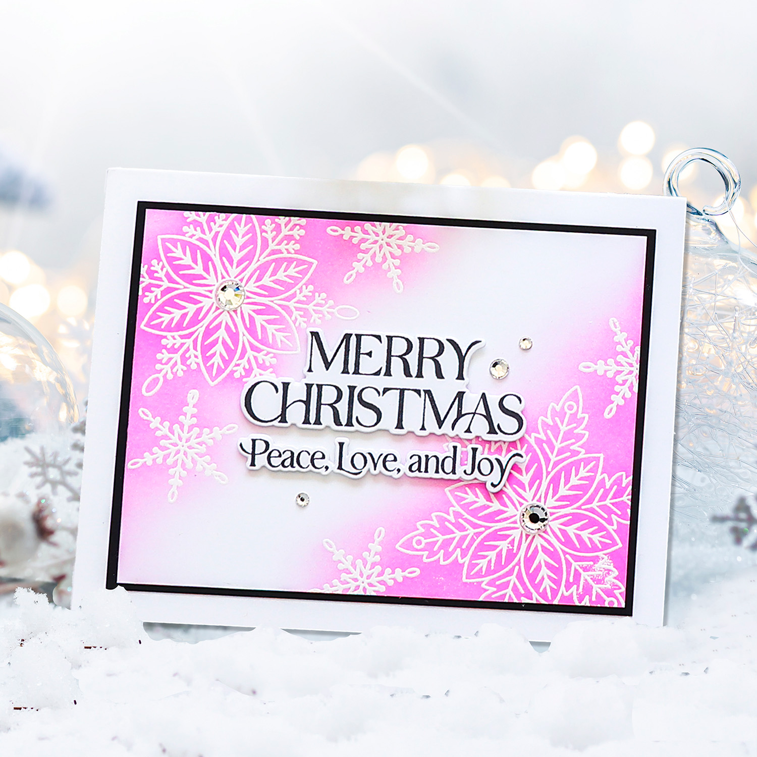 Simon Says Stamp Limited Edition Gina K Christmas Star Flakes Class Pawsitively Saturated Ink Cubes ss0726gk Gina Krupsky Christmas Card