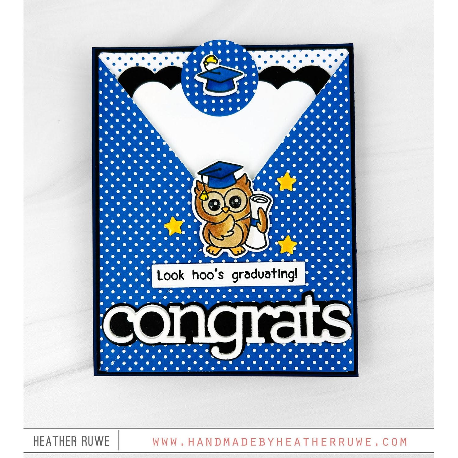 Simon Says Stamp Look Hoo's Graduating Wafer Dies 1649sdc Congrats Card Heather Ruwe