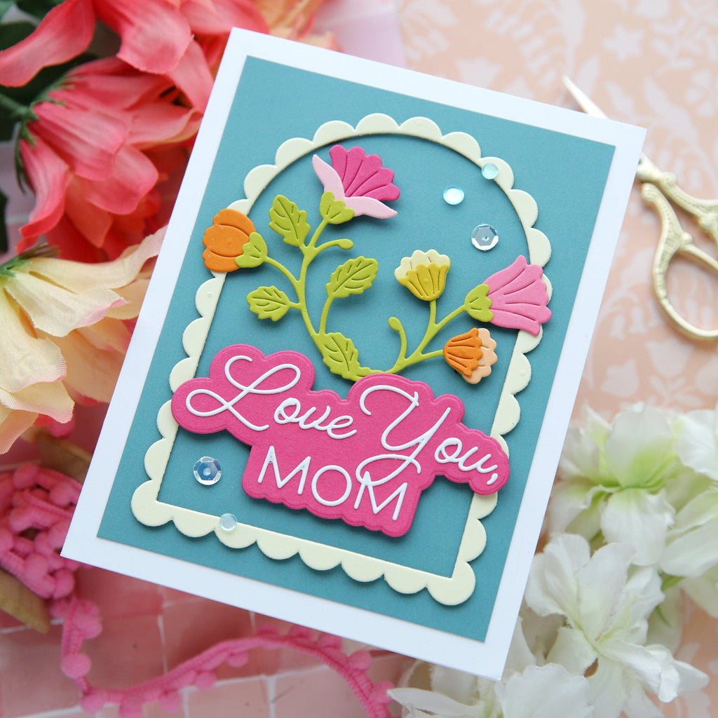 Simon Says Stamp Love You Mom Wafer Dies 1589sd In My Heart Love You, Mom Laura Bassen Card | color-code:ALT05