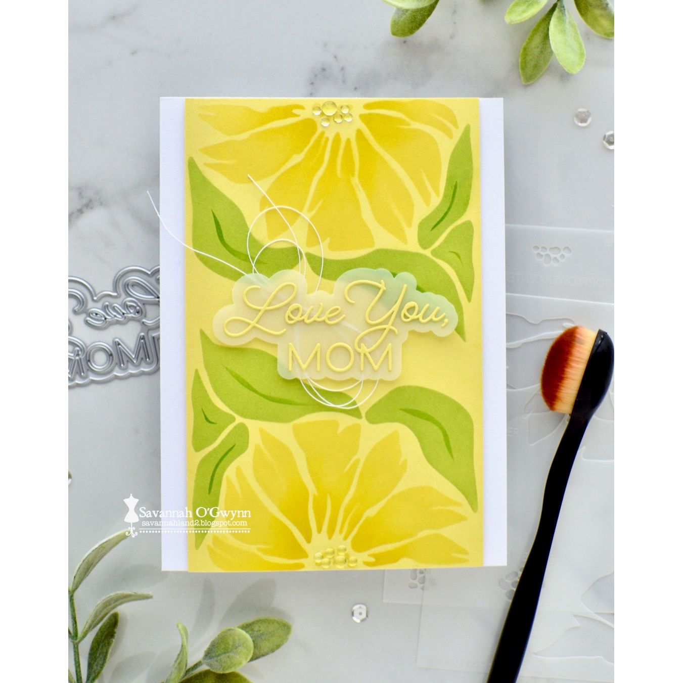Simon Says Stamp Love You Mom Wafer Dies 1589sd In My Heart Love You, Mom Savannah O'Gwynn Card | color-code:ALT02