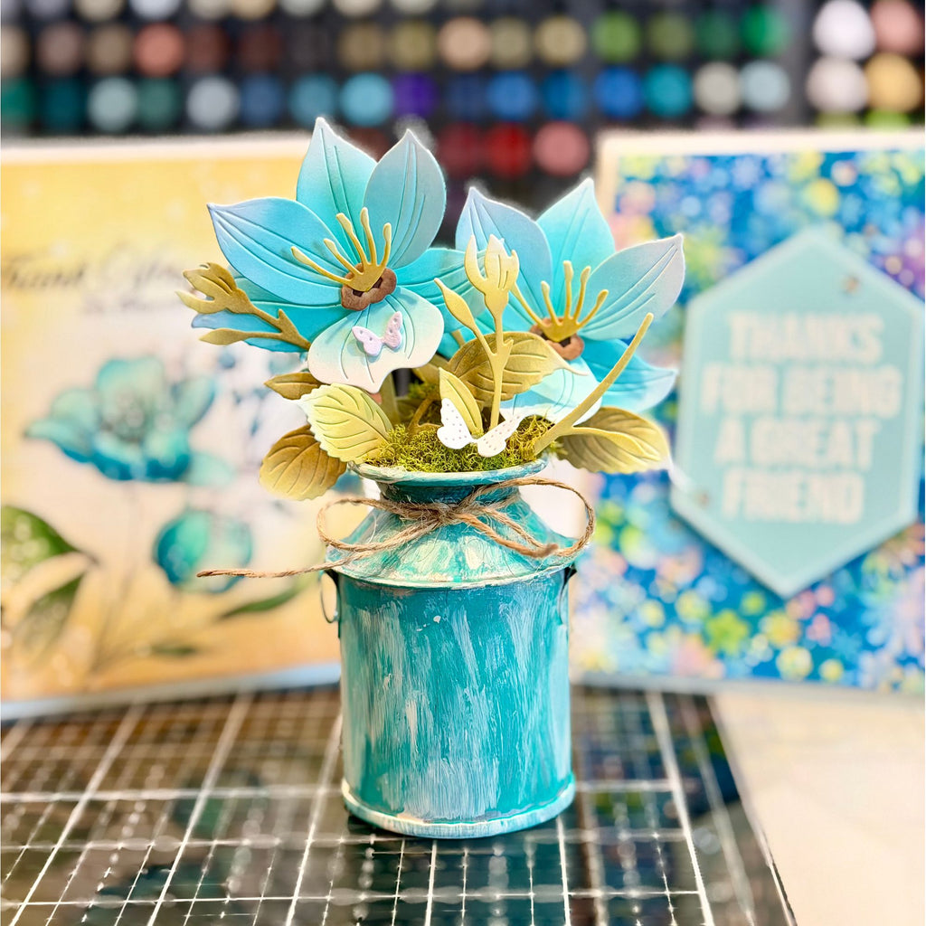 Simon Says Stamp Luna Flower Wafer Dies s1136 Always There Handmade Floral Decor Joe Sysavath