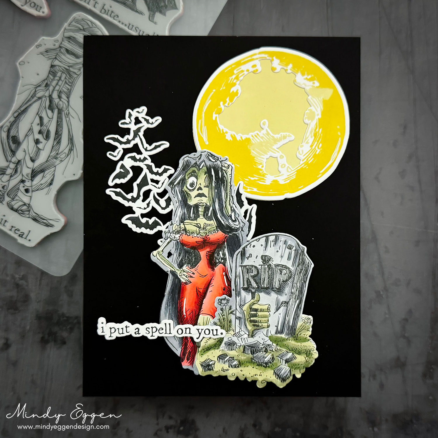 Simon Says Stamp Monster Reunion Wafer Dies 381sss Mindy Eggen Zombie Spell Card | color-code:ALT03