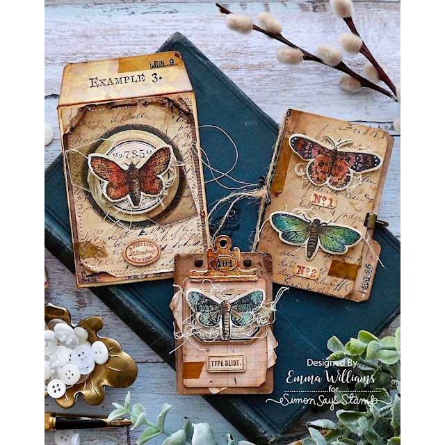 Simon Says Stamp Moth Study Wafer Dies 436sss Mixed Media Vintage Moth Projects Emma Williams | color-code:ALT02