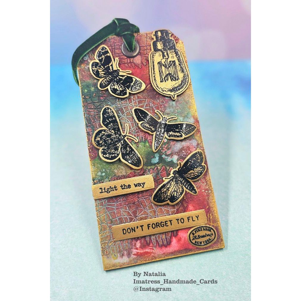 Simon Says Stamp Moth Study Wafer Dies 436sss Natalia Alton Moth Tag