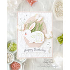 Simon Says Stamp Nested Stitched Ovals Wafer Dies 1495sd DieCember Bunny Birthday Card Nicky Meek