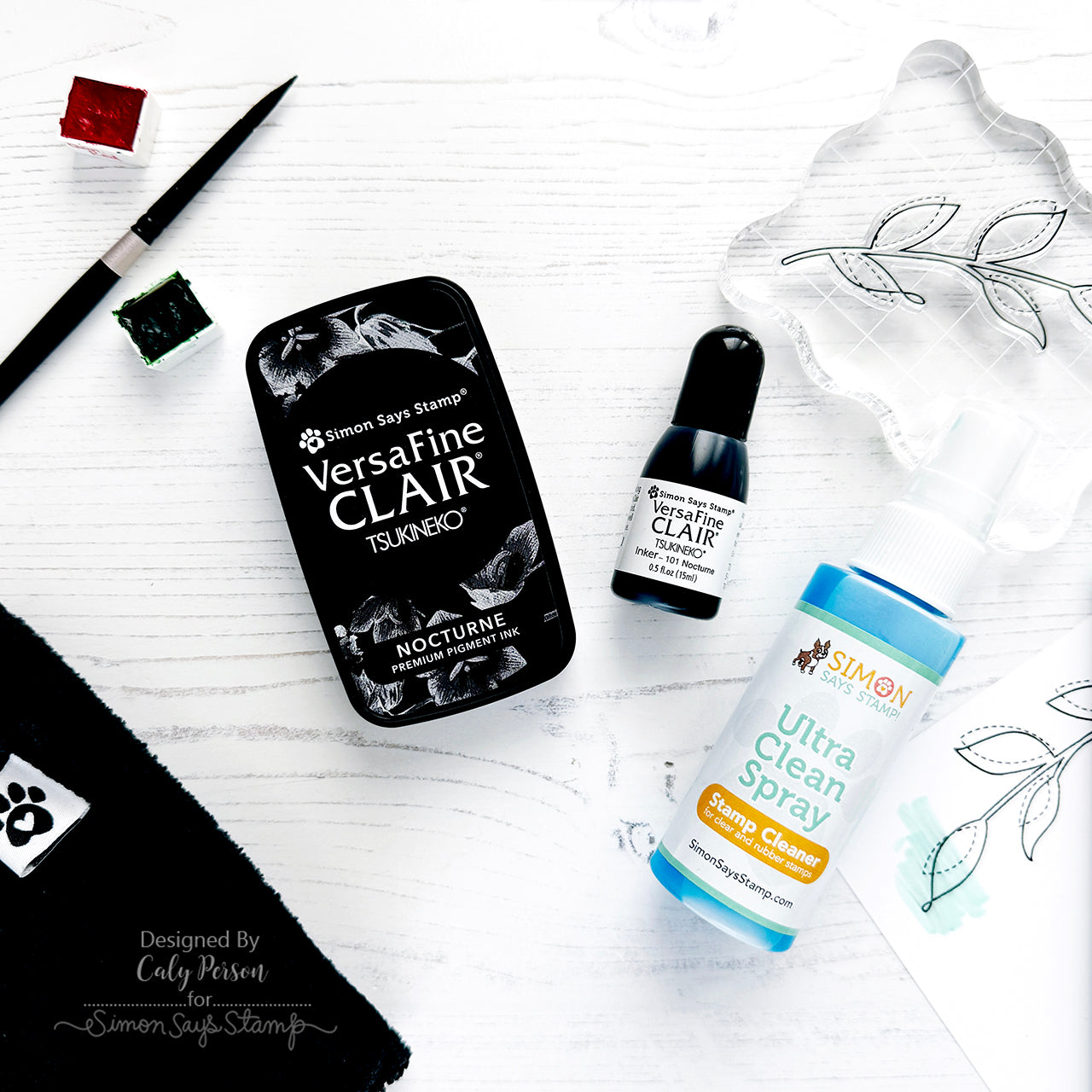 Simon Says Stamp Nocturne Black VersaFine Clair Re-Inker 101vcr Glamour Shot