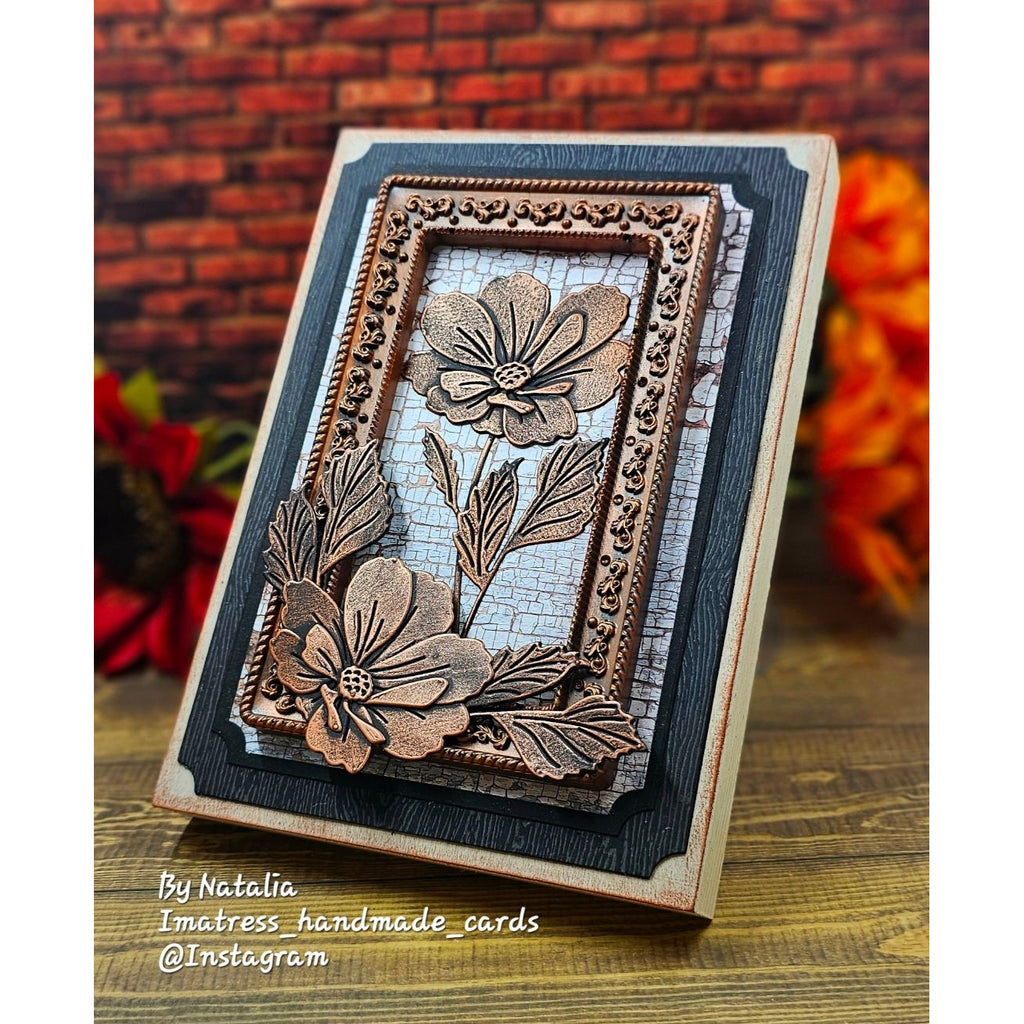 Simon Says Stamp Notched A7 Rectangles Wafer Dies 1416sd  Stamptember Natalia Alton Floral Frame Panel