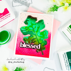 Simon Says Stamp Oak Leaf Wafer Dies 1631mdc Every Happiness Revati Panekar Iridescent Leaf Card