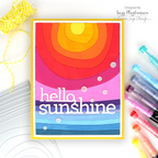 Simon Says Stamp Ocean Horizon Wafer Dies 1311md Friend Like You Hello, Sunshine Card Suzy Plantamura