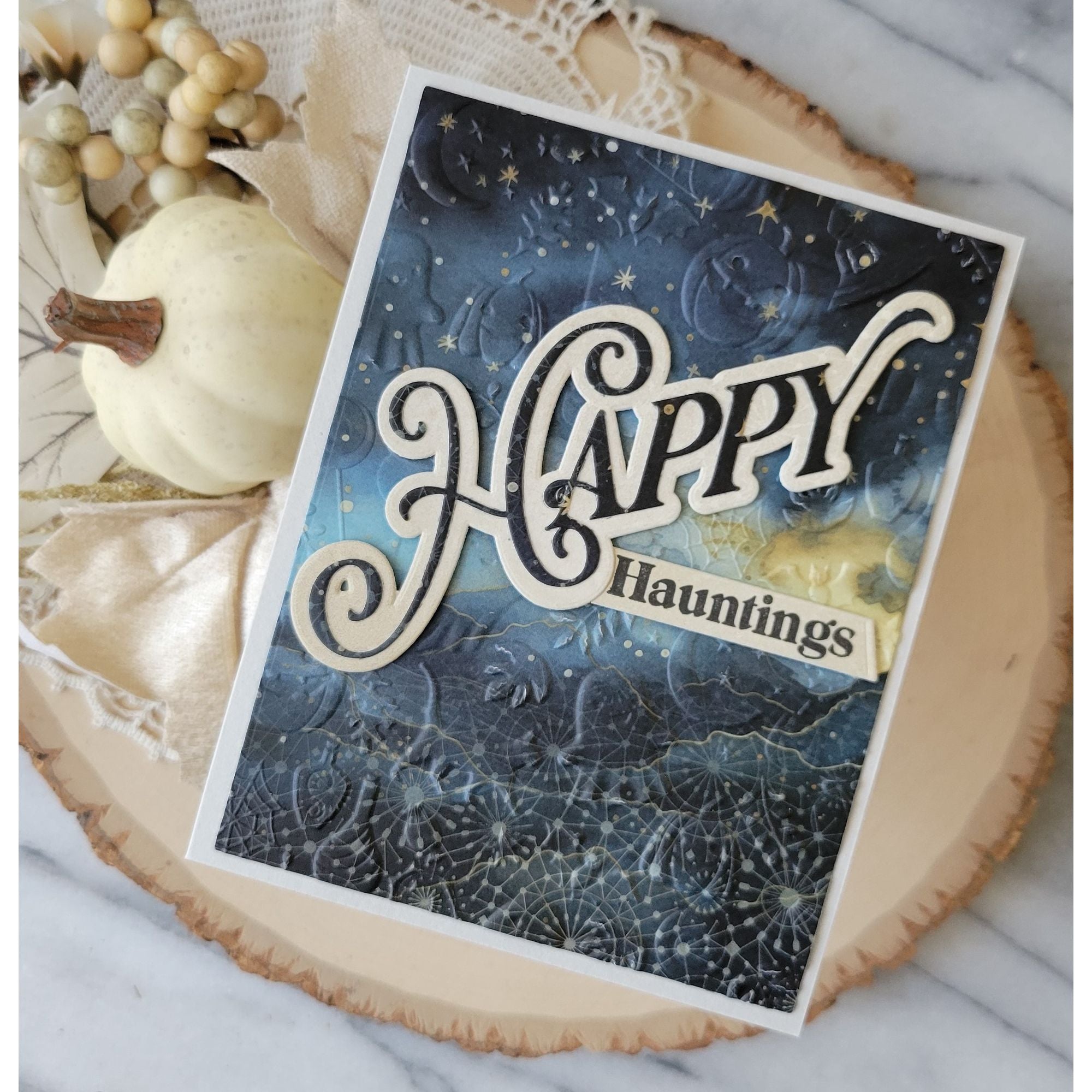 Simon Says Stamp Opulent Happy Wafer Dies 1673sdc Stamptember Rosemary Dennis Hauntings Card