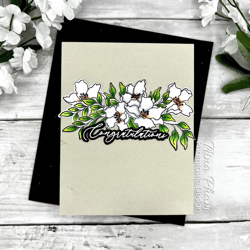 Simon Says Stamp Orange Blossom Blessings Wafer Dies 1328sdc Moments in Time Congratulations Card Trina Pham | color-code:ALT03