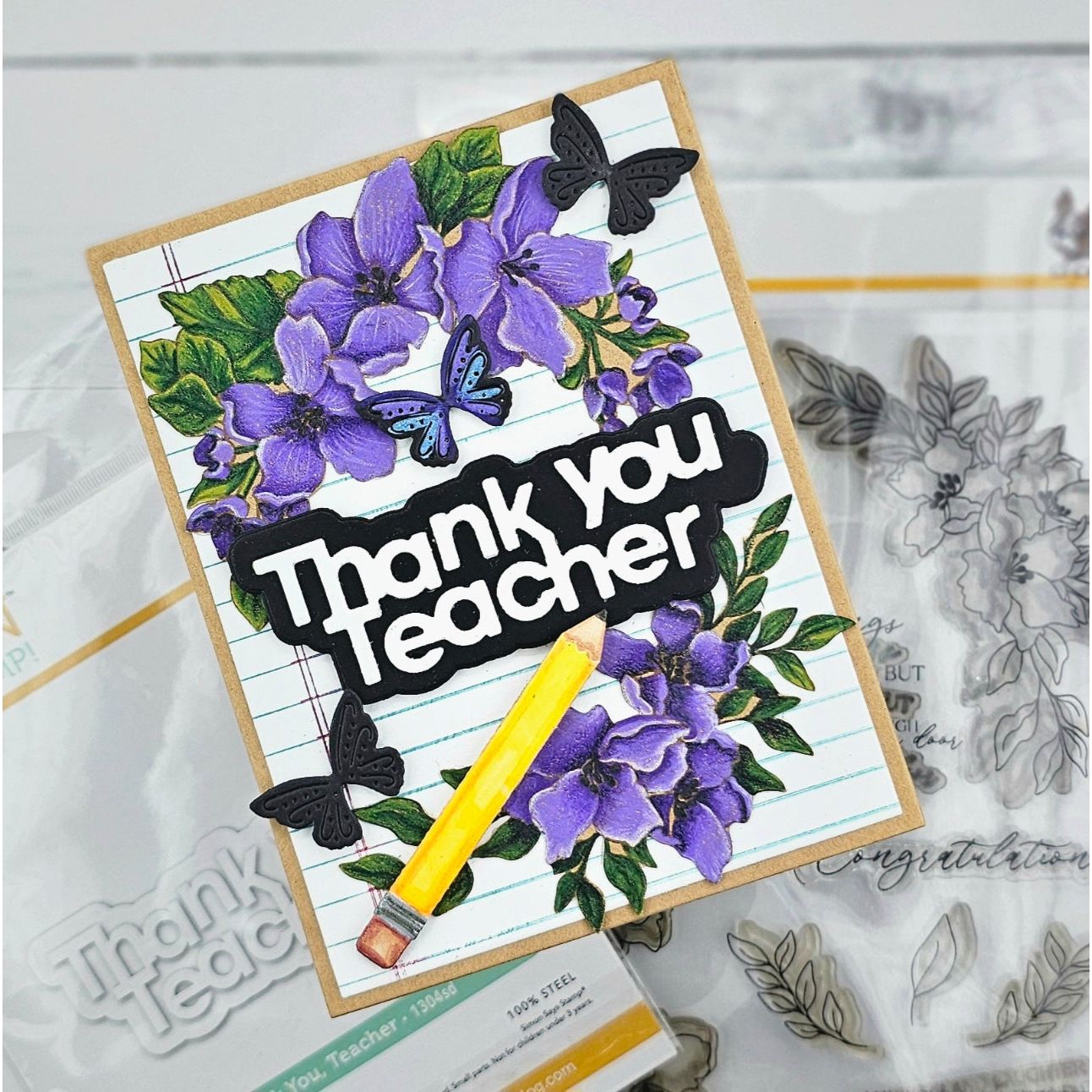 Simon Says Stamp Orange Blossom Blessings Wafer Dies 1328sdc Moments in Time Teacher Card Natalia Alton