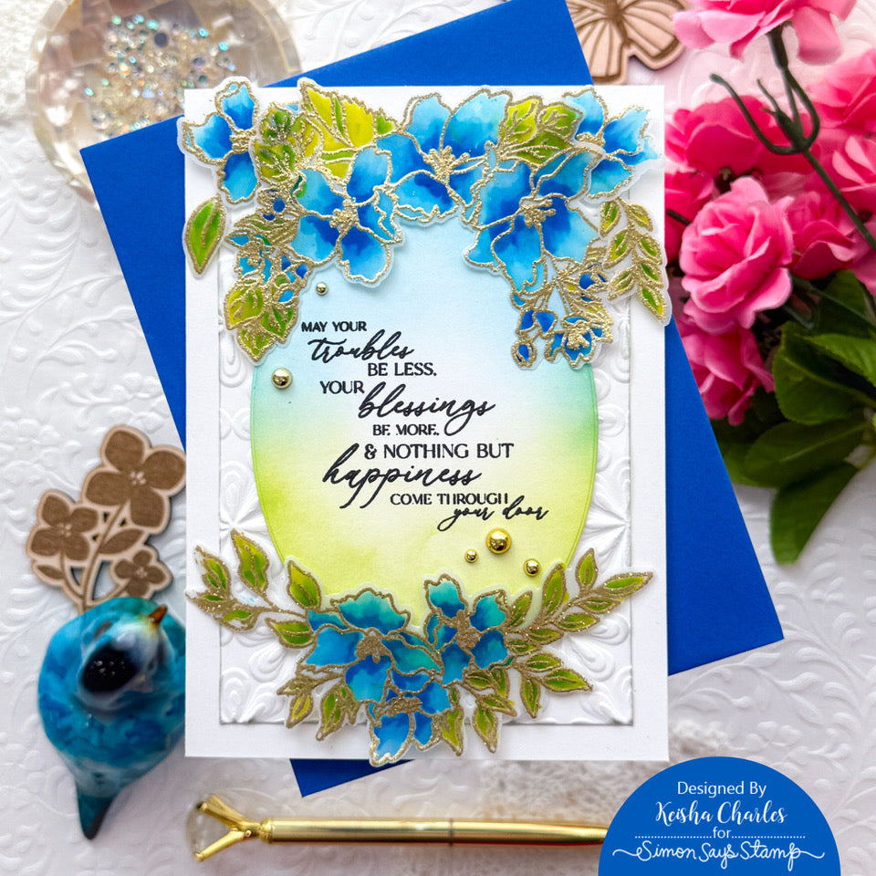 Simon Says Stamp Orange Blossom Blessings Wafer Dies 1328sdc Moments in Time Wedding Card Keisha Charles | color-code:ALT04