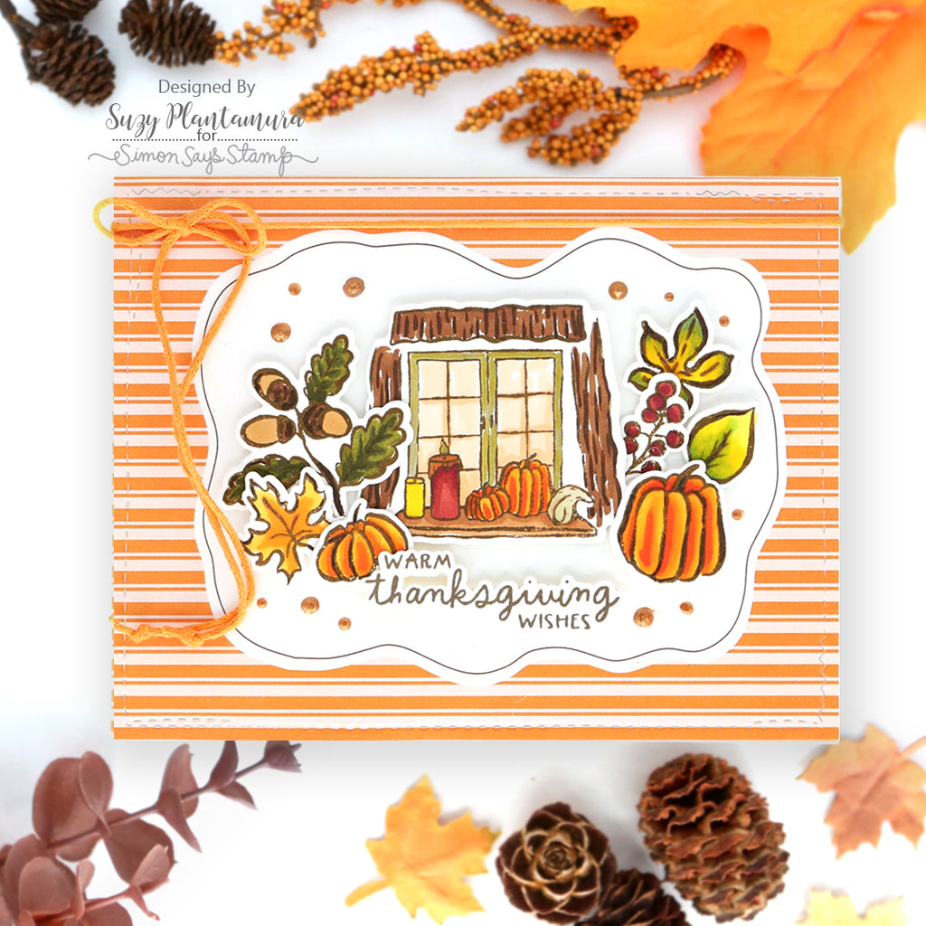 Simon Says Stamp Pack of 4 A2 Card Fronts Seasonal Whimsy 1024sf Thanksgiving Card Suzy Plantamura