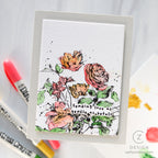 Simon Says Stamp Pack of 4 Watercolor Card Fronts Sketched Florals 1023sf Cathy Zielske Watercolored Primroses Card | color-code:ALT05