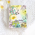 Simon Says Stamp Pack of 4 Watercolor Card Fronts Sketched Florals 1023sf Heather Hoffman Soft Pastel Flowers Birthday Card