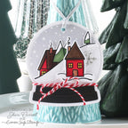Simon Says Stamp Pack of 8 Card Fronts Snow Flurries 1025sf Shari Carroll Holiday Village on a Hill Tag