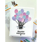 Simon Says Stamp Party Balloons Wafer Dies s1174 Stamptember Adriana Arminio Birthday Card