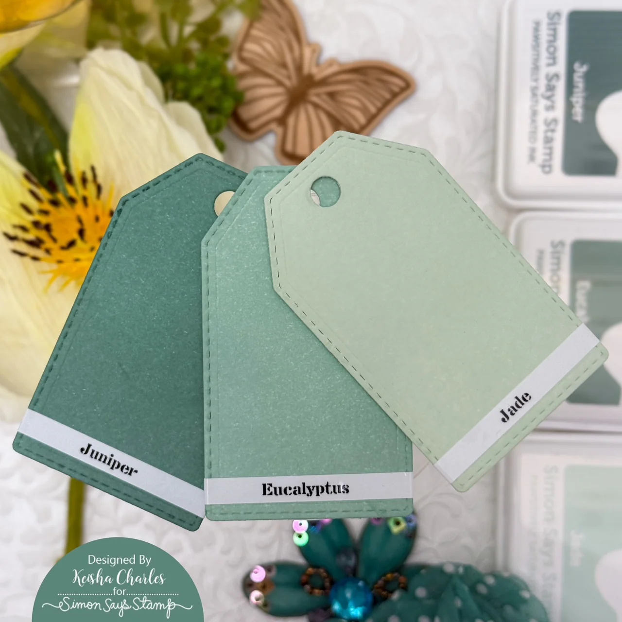 Simon Says Stamp Pawsitively Saturated Ink Cubes Green Forests ssc620 Every Happiness Color Swatches Keisha Charles